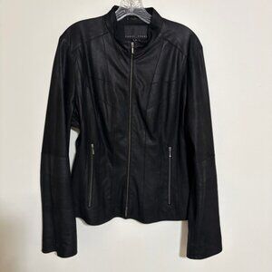 EUC Yansi Fugel Black Genuine Leather Jacket size XL